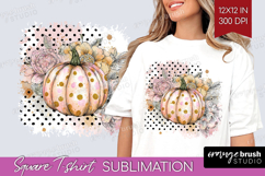 Autumn Pumpkin Square Tshirt Background - Fall Pumpkin, PNG Product Image 1