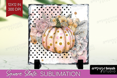 Autumn Pumpkin Slate PNG - Fall Pumpkin, Square Slate Product Image 1
