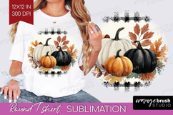 Autumn Pumpkin Round Tshirt Background - Fall Pumpkin, PNG Product Image 1