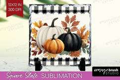 Autumn Pumpkin Slate PNG - Fall Pumpkin, Square Slate Product Image 1
