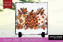 Autumn Pumpkin Slate PNG - Fall Pumpkin, Square Slate Product Image 1