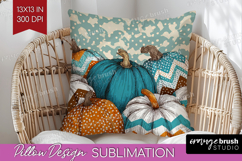 Autumn Pumpkin Pillow Sublimation - Fall Pumpkin, Pillow PNG Product Image 1