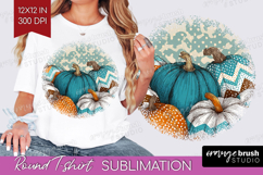Autumn Pumpkin Round Tshirt Background - Fall Pumpkin, PNG Product Image 1