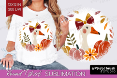 Autumn Pumpkin Round Tshirt Background - Fall Pumpkin, PNG Product Image 1