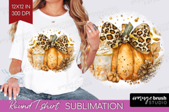 Autumn Pumpkin Round Tshirt Background - Fall Pumpkin, PNG Product Image 1