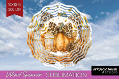 Autumn Pumpkin Wind Spinner Sublimation PNG - Fall Pumpkin, Product Image 1