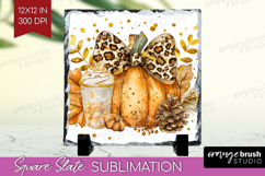 Autumn Pumpkin Slate PNG - Fall Pumpkin, Square Slate Product Image 1