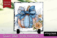 Autumn Pumpkin Slate PNG - Fall Pumpkin, Square Slate Product Image 1