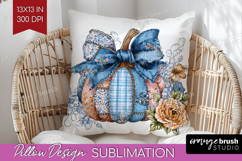 Autumn Pumpkin Pillow Sublimation - Fall Pumpkin, Pillow PNG Product Image 1