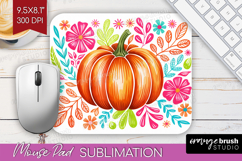 Autumn Pumpkin Mouse Pad Sublimation - Fall Pumpkin, PNG Product Image 1