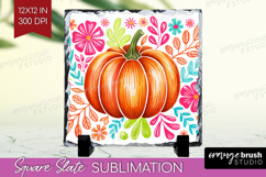Autumn Pumpkin Slate PNG - Fall Pumpkin, Square Slate Product Image 1