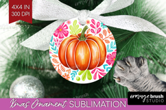 Autumn Pumpkin Ornament PNG - Fall Pumpkin, PNG Sublimation Product Image 1