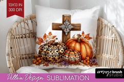 Autumn Pumpkin Pillow Sublimation - Fall Pumpkin, Pillow PNG Product Image 1