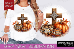 Autumn Pumpkin Round Tshirt Background - Fall Pumpkin, PNG Product Image 1