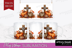 Autumn Pumpkin Mug Wrap - Fall Pumpkin, Mug PNG Sublimation Product Image 1