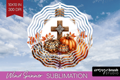 Autumn Pumpkin Wind Spinner Sublimation PNG - Fall Pumpkin, Product Image 1
