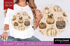 Autumn Pumpkin Round Tshirt Background - Fall Pumpkin, PNG Product Image 1