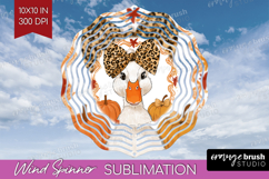 Autumn Pumpkin Wind Spinner Sublimation PNG - Fall Pumpkin, Product Image 1