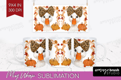 Autumn Pumpkin Mug Wrap - Fall Pumpkin, Mug PNG Sublimation Product Image 1