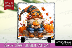 Autumn Pumpkin Slate PNG - Fall Pumpkin, Square Slate Product Image 1