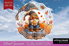 Autumn Pumpkin Wind Spinner Sublimation PNG - Fall Pumpkin, Product Image 1