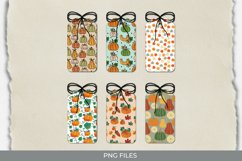 Autumn Leaves and Pumpkin Seamless Pattern Tags Product Image 1