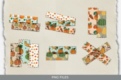 Autumn Leaves and Pumpkin Seamless Pattern Tape Product Image 1