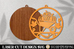 Autumn Pumpkin Basket Laser Cut SVG Product Image 2