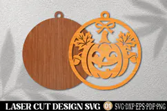 Autumn Pumpkin Bell Ornament Laser Cut SVG Product Image 2