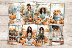 GlamArtZhanna, Autumn Pumpkin Junk Journal Pages, African American Collage, Fall Junk Journal Pages, Pumpkin Spice Scrapbook Kit, Autumn Junk Journal Paper, Cozy Fall Digital Collage Sheet, Harvest Junk Journal Kit, Fall Ephemera, Autumn Barn Journal Prin