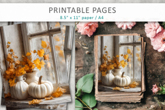 autumn junk journal pages, pumpkin paper Product Image 3