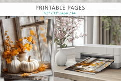 autumn junk journal pages, pumpkin paper Product Image 4
