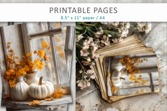 autumn junk journal pages, pumpkin paper Product Image 5