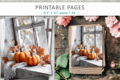 pumpkin junk journal, fall digital paper Product Image 3