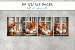 autumn printable papers, pumpkin collage sheet Product Image 2