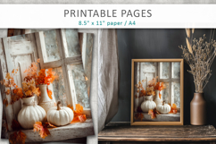 autumn printable papers, pumpkin collage sheet Product Image 6