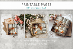 autumn printable papers, pumpkin collage sheet Product Image 7