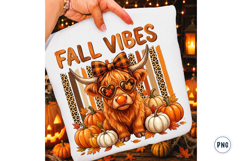 Autumn Pumpkin Plaid Bow Brushstroke Png Product Image 1