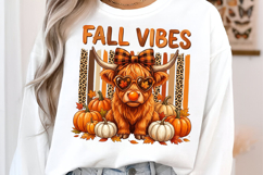 Autumn Pumpkin Plaid Bow Brushstroke Png Product Image 2