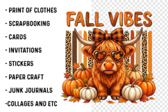 Autumn Pumpkin Plaid Bow Brushstroke Png Product Image 3