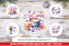 Autumn Pumpkin Spice Quotes Wind Spinner Product Image 1