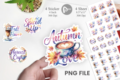 Autumn Pumpkin Spice Quotes Sticker Product Image 1