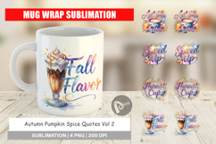 Autumn Pumpkin Spice Quotes Mug Wrap Product Image 1