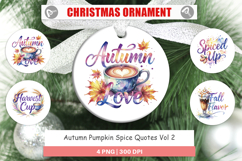 Autumn Pumpkin Spice Quotes Ornament Product Image 1