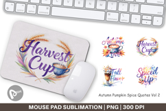 Autumn Pumpkin Spice Quotes Mouse Pad Product Image 1