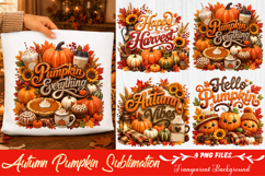 Autumn Pumpkin Sublimation Png Product Image 1