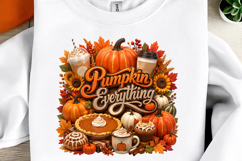 Autumn Pumpkin Sublimation Png Product Image 2