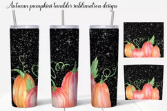 Autumn Pumpkins Tumbler Sublimation Design Product Image 1