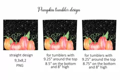 Autumn Pumpkins Tumbler Sublimation Design Product Image 2