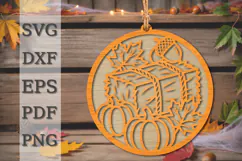 Autumn Pumpkin Wagon Laser Cut SVG Product Image 1